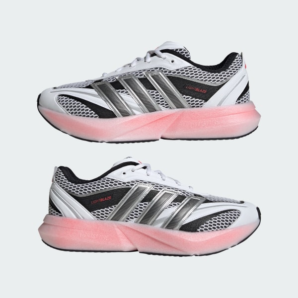 Sizing adidas Lightblaze Glow 夜光運動鞋 - 雲白/黑色/亮紅色時尚百搭款 JS2061