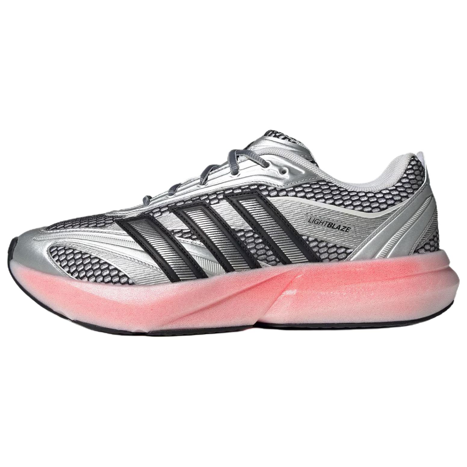 adidas Lightblaze Glow Silver Pink Casual Running Shoes - Stylish & Durable. JR1797