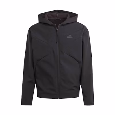 adidas Lightweight Hooded Jacket Black - Comfortable & Sleek Design J6092