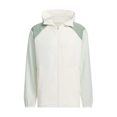 adidas Lightweight Hooded Zip Jacket White Unisex Casual Style JJ1304