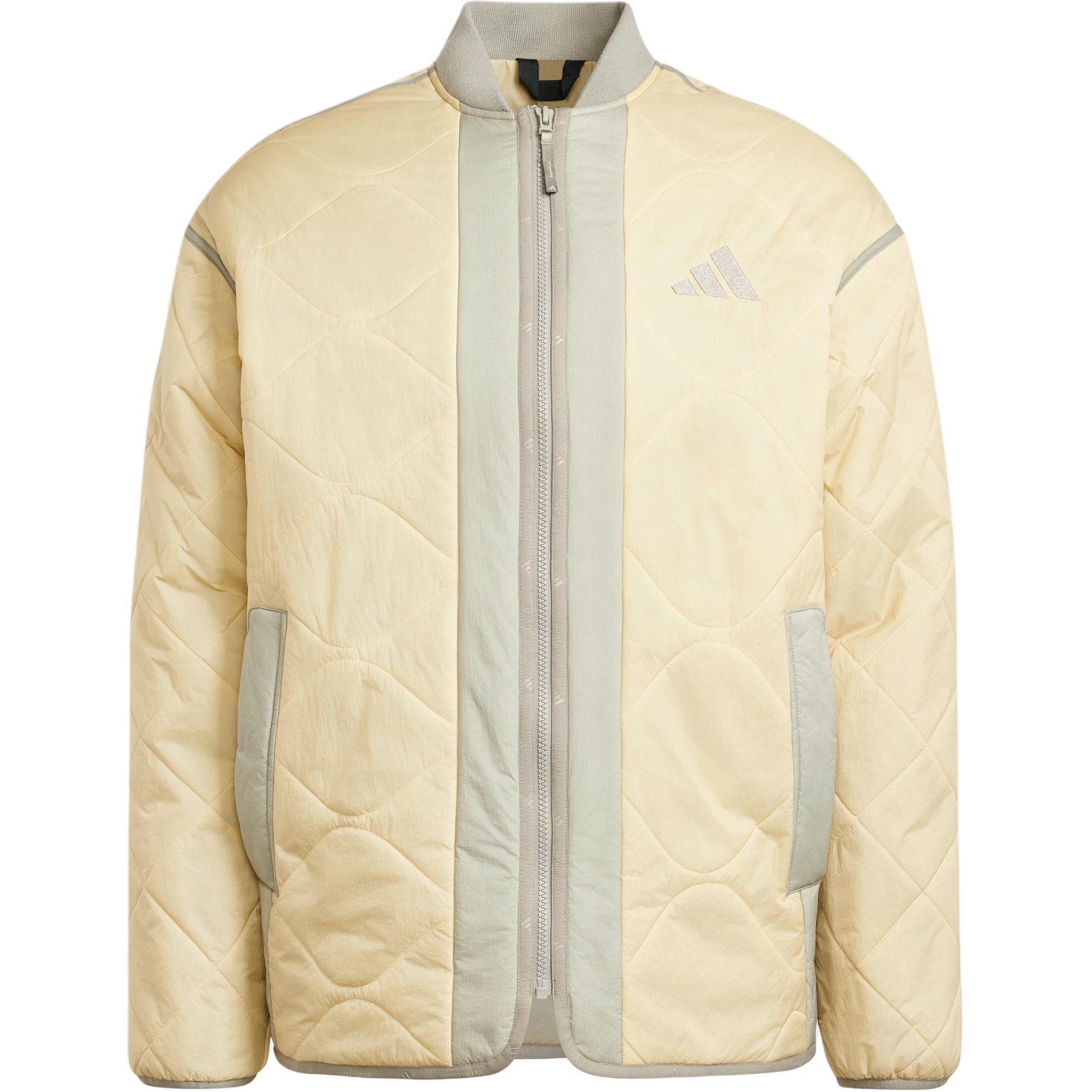 adidas Lightweight Padded Comfort Loose-fit Jacket Sand Brown/Silver Grey JG5934