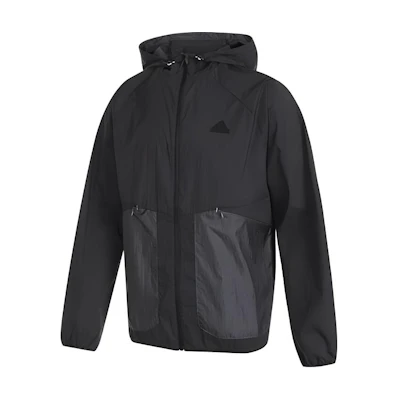 adidas Lightweight Woven Hooded Zip Jacket Black () JI8658