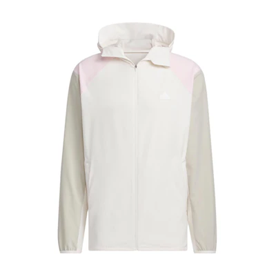 adidas Lightweight Zip-Up Hoodie Jacket Unisex Pink White JJ1305