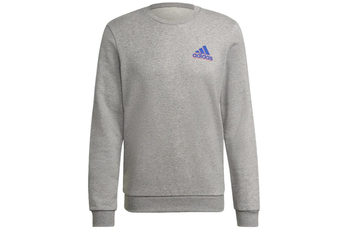 adidas Lil Crew M Soccer Print Pullover Sweatshirt Grey - GN6886