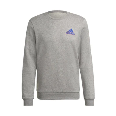 adidas Lil Crew M Soccer Print Pullover Sweatshirt Grey - GN6886
