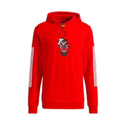 adidas Lion Guan Training Hoodie Light Scarlet H43799