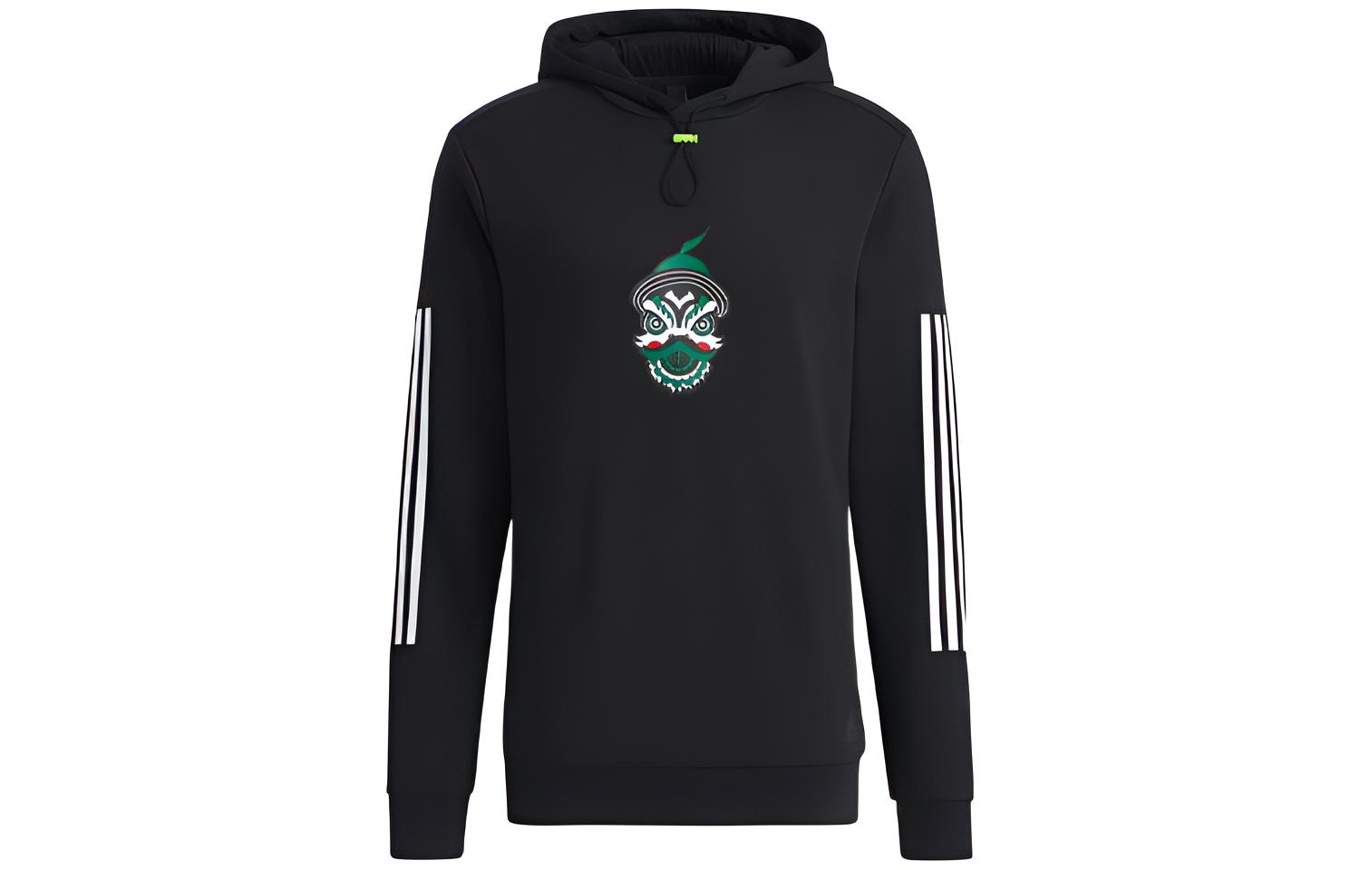 adidas Lion Zhang Training Retro Striped Sweatshirt Black Unisex H43796