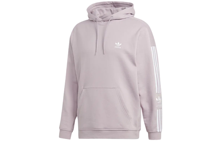 adidas Lock Up Striped Drawstring Hoodie Light Purple ED6126