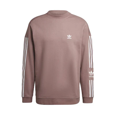 adidas Lockup Crew Pink - Purple Sweatshirt with 3-Stripes Logo Detail HK9823