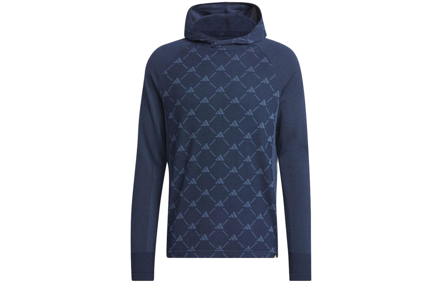 adidas Logo All-Over Print Pullover Hoodie Japan Edition Navy Blue IN2660-JAPAN