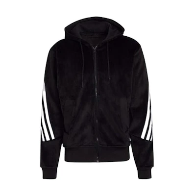 adidas Logo Badge 3-Stripes Drawstring Hoodie Jacket H47896