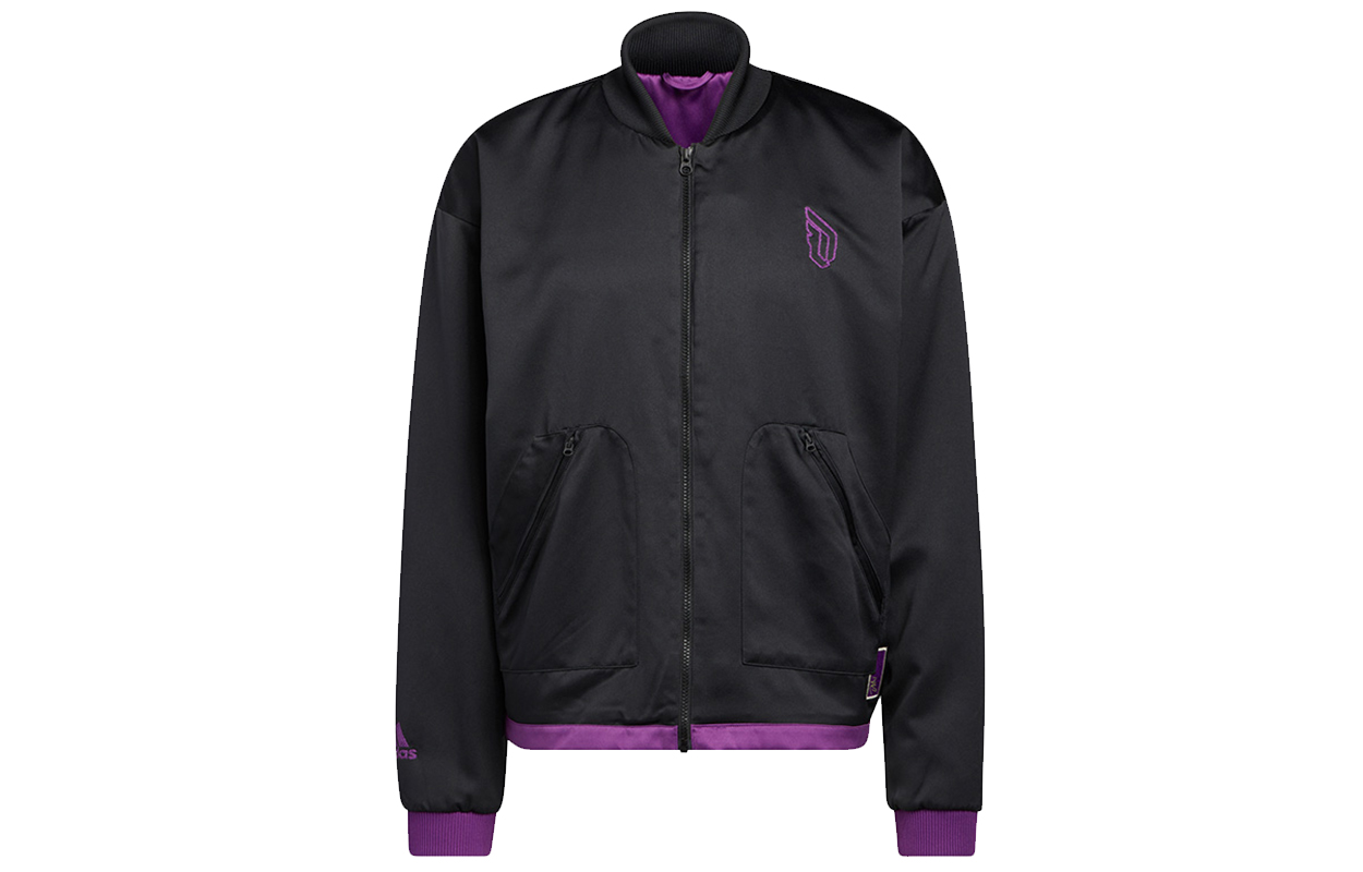 adidas Logo Black Basketball Jacket HE5466