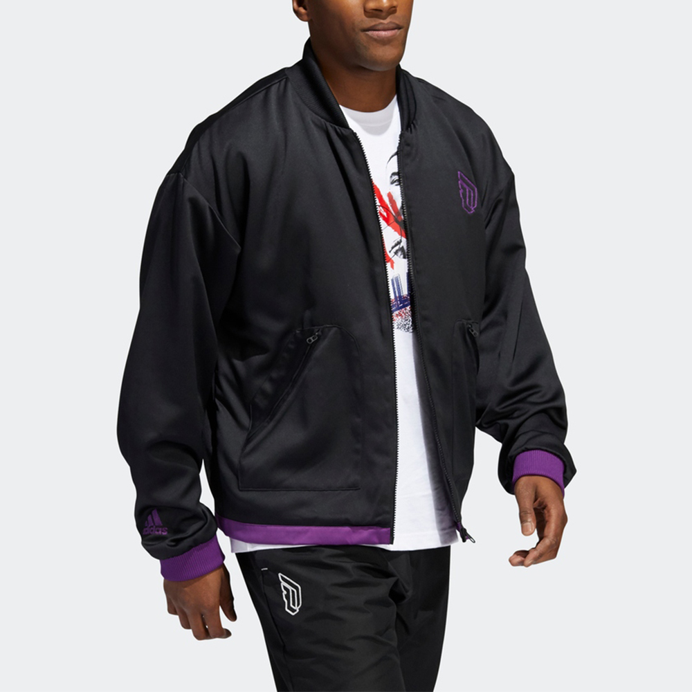 adidas Logo Black Basketball Jacket HE5466 圖 5