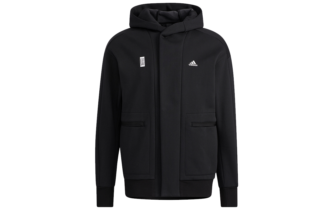 adidas Logo Black Hoodie Jacket H39296