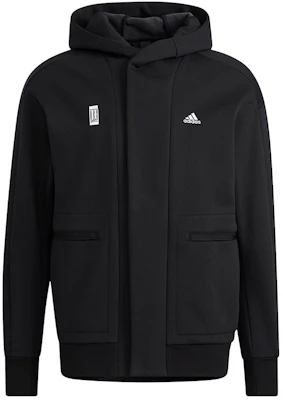 阿迪达斯Logo黑色连帽外套 H39296 Buy 阿迪达斯Logo黑色连帽外套 H39296