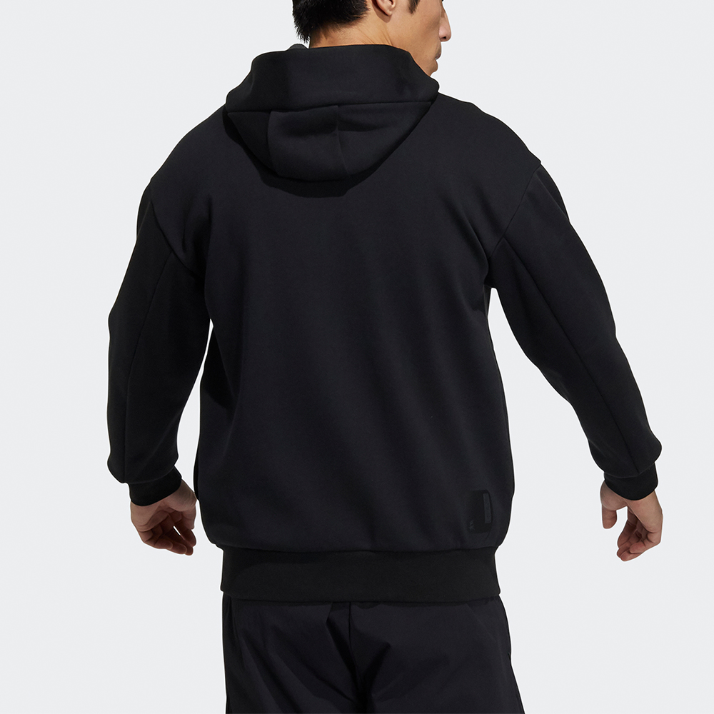 Shop 阿迪达斯Logo黑色连帽外套 H39296