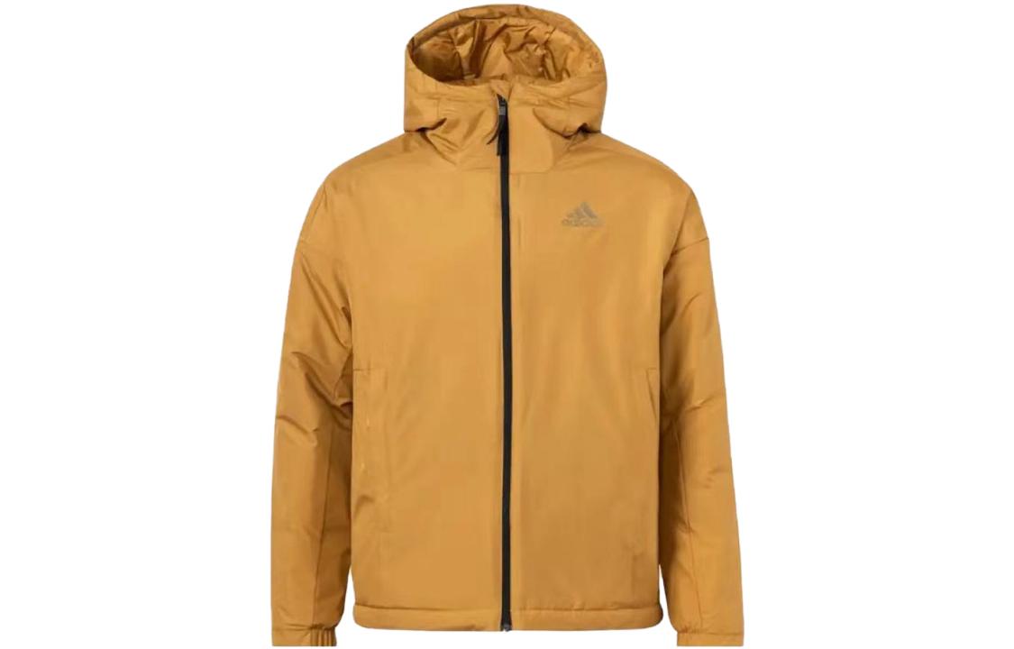 adidas Logo Casual Hoodie Jacket Beige Brown GT6557