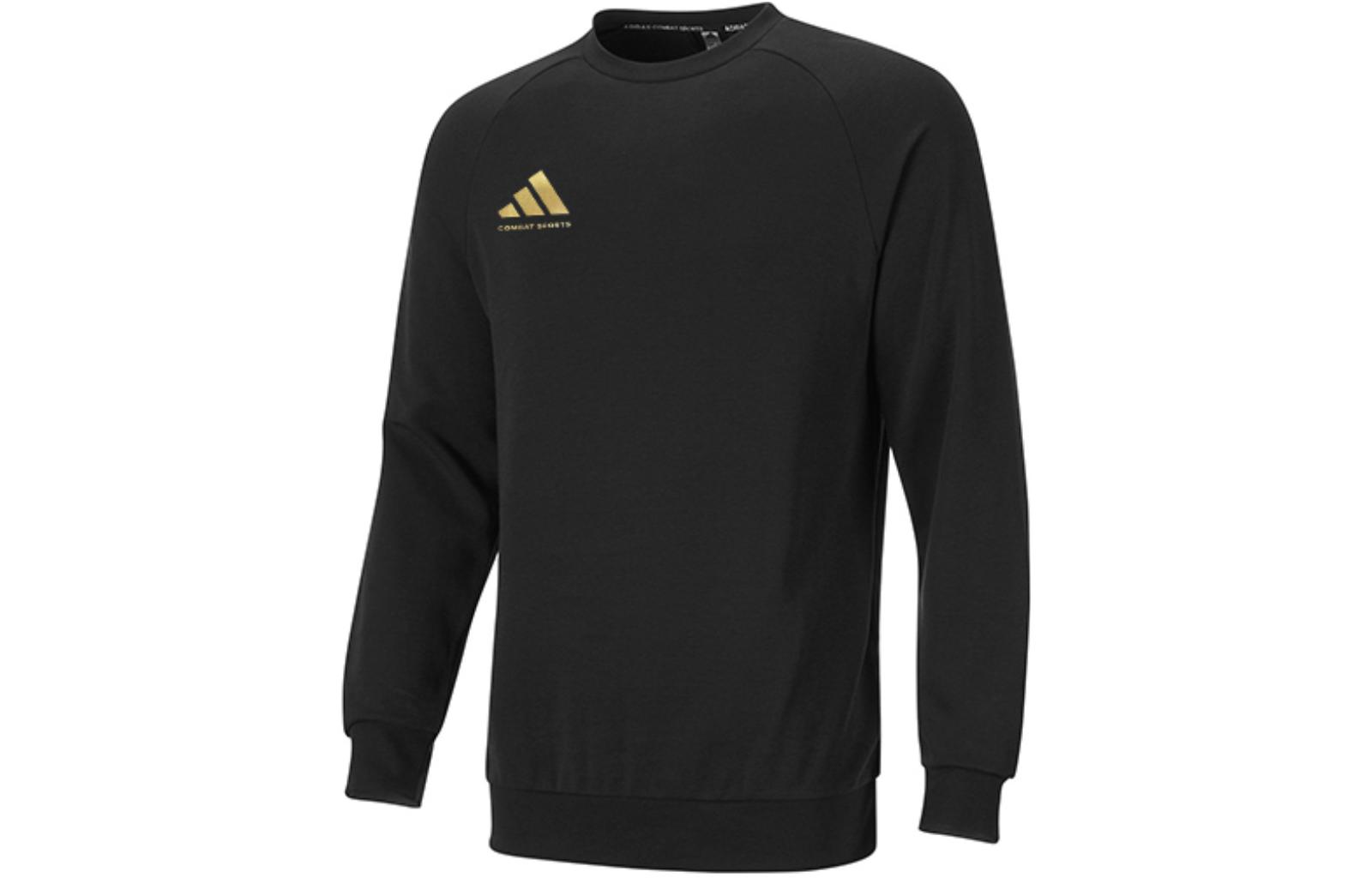adidas Logo Casual Pullover Crewneck Sweatshirt Unisex Black/Gold aCLLSPS3CS-BG