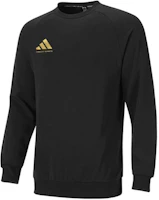 adidas Logo Casual Pullover Crewneck Sweatshirt Unisex Black/Gold aCLLSPS3CS-BG adidas Logo Casual Pullover Crewneck Sweatshirt Unisex Black/Gold aCLLSPS3CS-BG