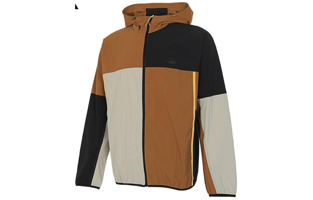adidas Logo Colorblock Loose Jacket Brown/Black/Grey JI9816