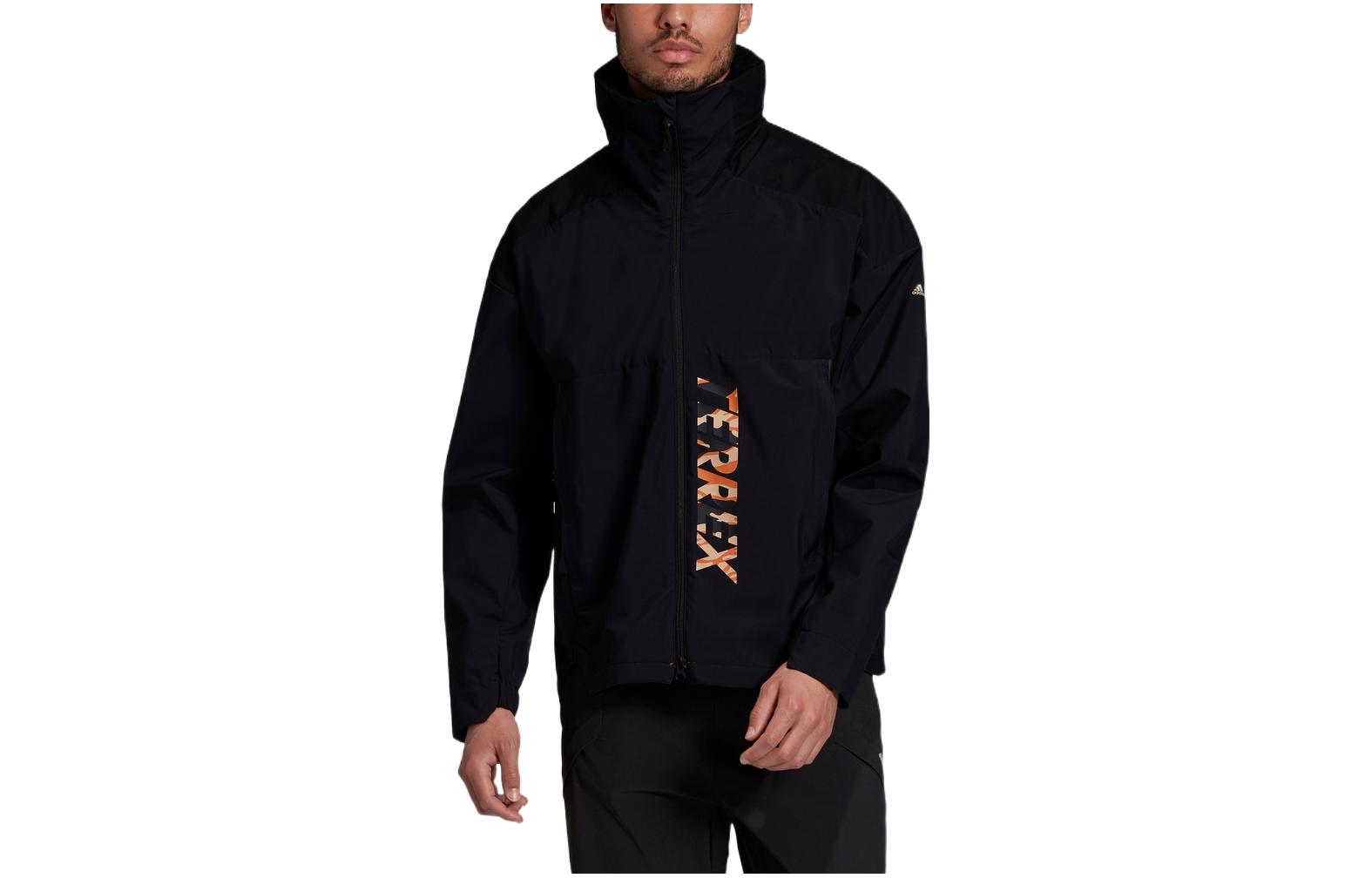 adidas Logo Comfort Sports Hoodie Jacket Black FT9676