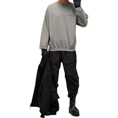 adidas Logo Crew Charcoal Grey Unisex Casual Sweatshirt. JD9815 Shop adidas Logo Crew Charcoal Grey Unisex Casual Sweatshirt. JD9815