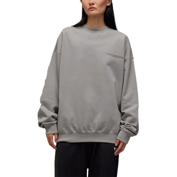 Details for adidas Logo Crew Charcoal Grey Unisex Casual Sweatshirt. JD9815