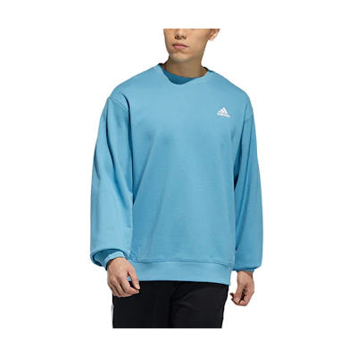 adidas Logo Crewneck Pullover Sweatshirt Unisex Blue H37069