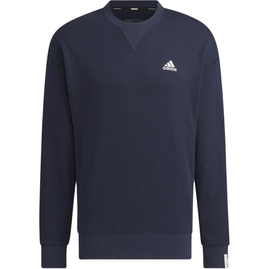 adidas Logo Crewneck Slim Fit Long Sleeve Sweatshirt Navy Blue - JF3940