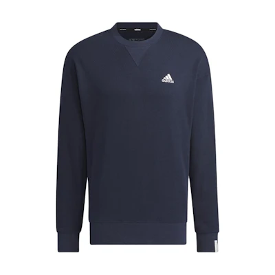 adidas Logo Crewneck Slim Fit Long Sleeve Sweatshirt Navy Blue - JF3940