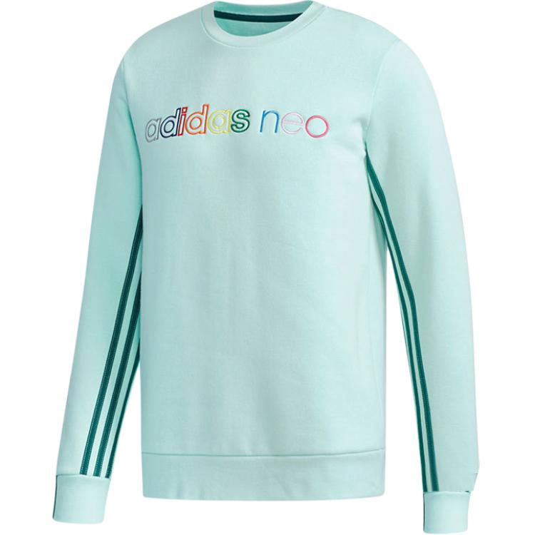 adidas Logo Crewneck Sweatshirt Clear Mint Green Casual & Comfortable EI0651