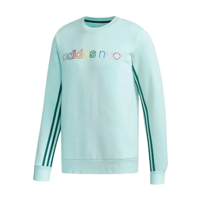 adidas Logo Crewneck Sweatshirt Clear Mint Green Casual & Comfortable EI0651