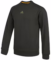 adidas Logo Crewneck Sweatshirt Deep Earth Brown Casual Pullover HD0350 adidas Logo Crewneck Sweatshirt Deep Earth Brown Casual Pullover HD0350
