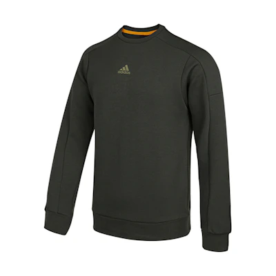 adidas Logo Crewneck Sweatshirt Deep Earth Brown Casual Pullover HD0350