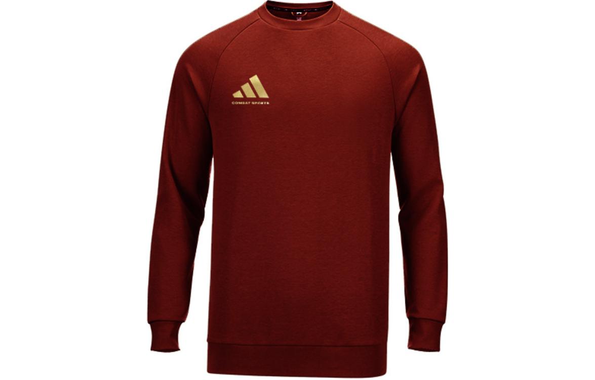 adidas Logo Crewneck Sweatshirt Red/Gold Unisex Casual Sportswear aCLLSPS3CS-RG