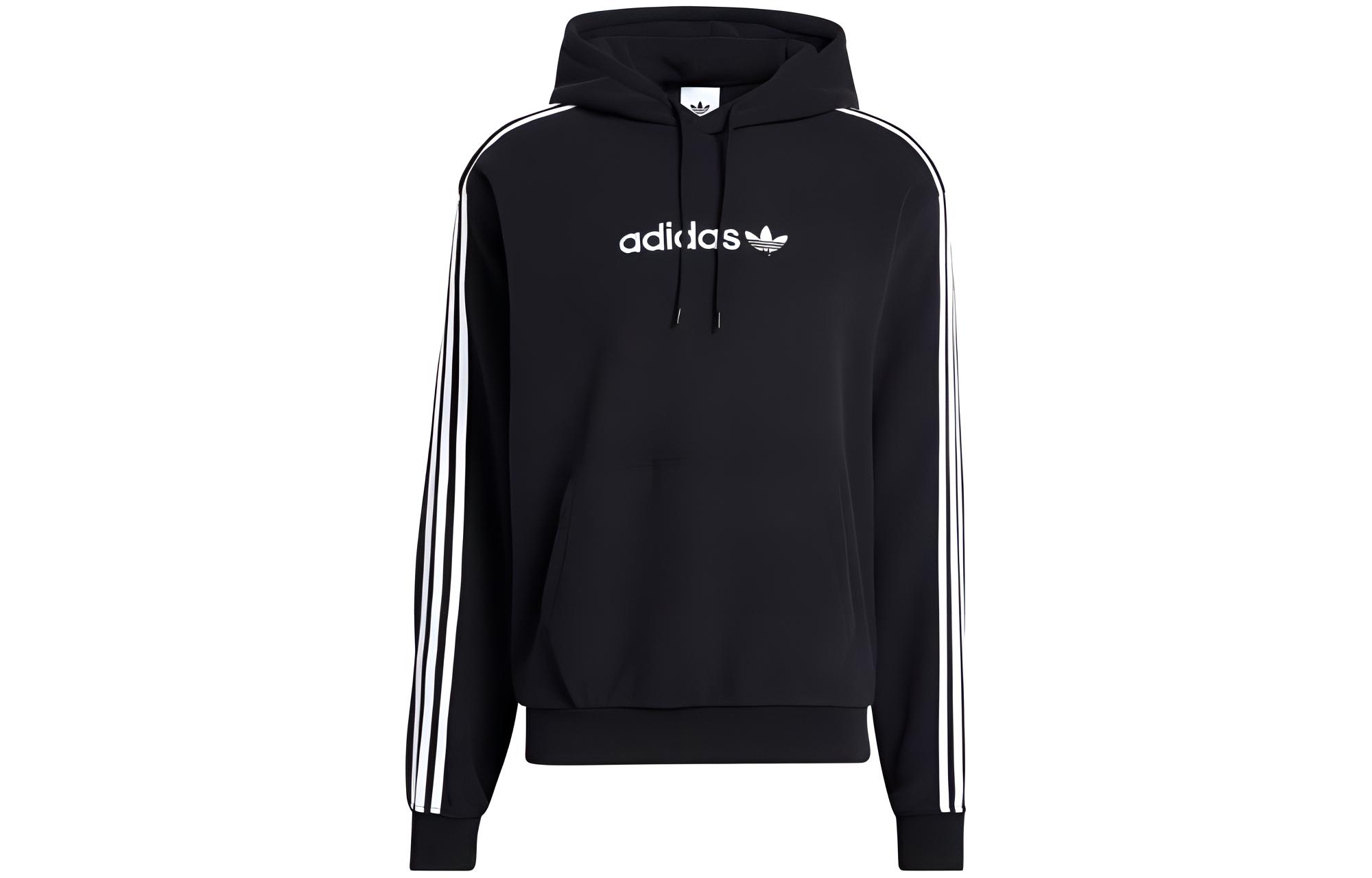 adidas Logo Embroidered Pullover Hoodie Japan Edition Black H31236-JAPAN