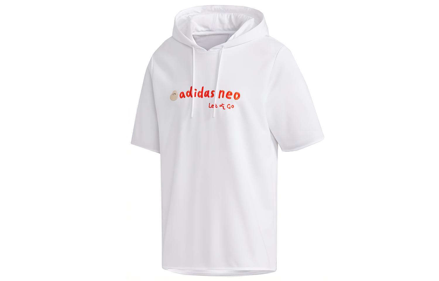 adidas Logo Embroidered Pullover Hoodie White - GP5824