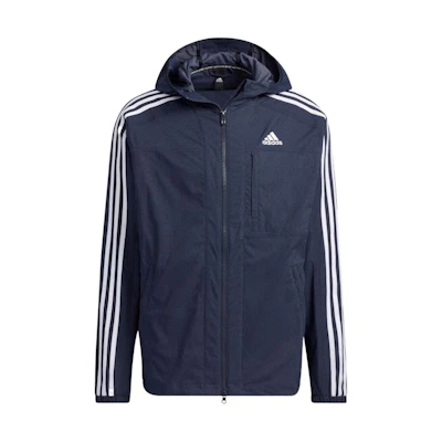 adidas Logo Embroidered Striped Hoodie Jacket Legend Ink - IA9389