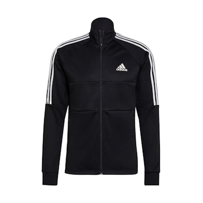 adidas Logo Embroidered Striped Zip-Up Jacket Black H28910