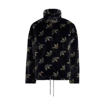 adidas Logo Full-Print Zip Jacket Unisex Black HR3179-JAPAN