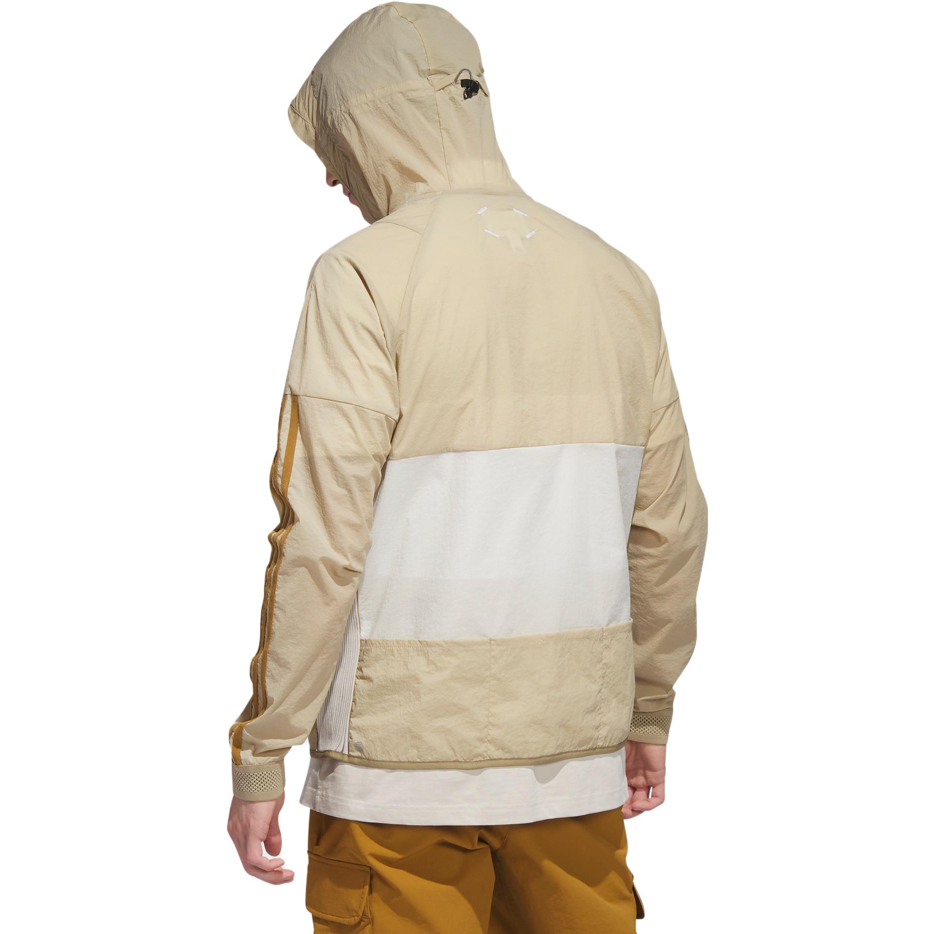 adidas Logo Graphic Hoodie Jacket Beige HS3205 圖 4