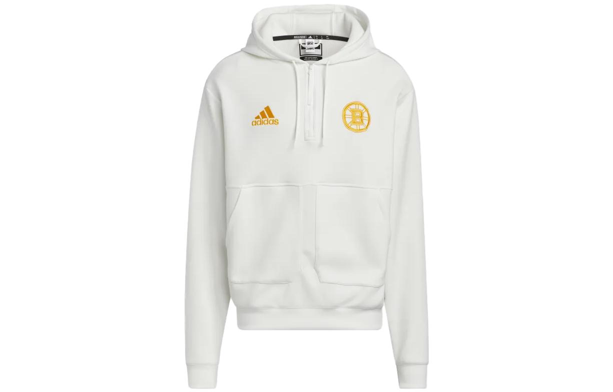adidas Logo Graphic Print Zip Hoodie Unisex White HM3096