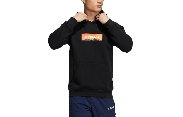 adidas Logo Graphic Pullover Sweatshirt Black HG6586