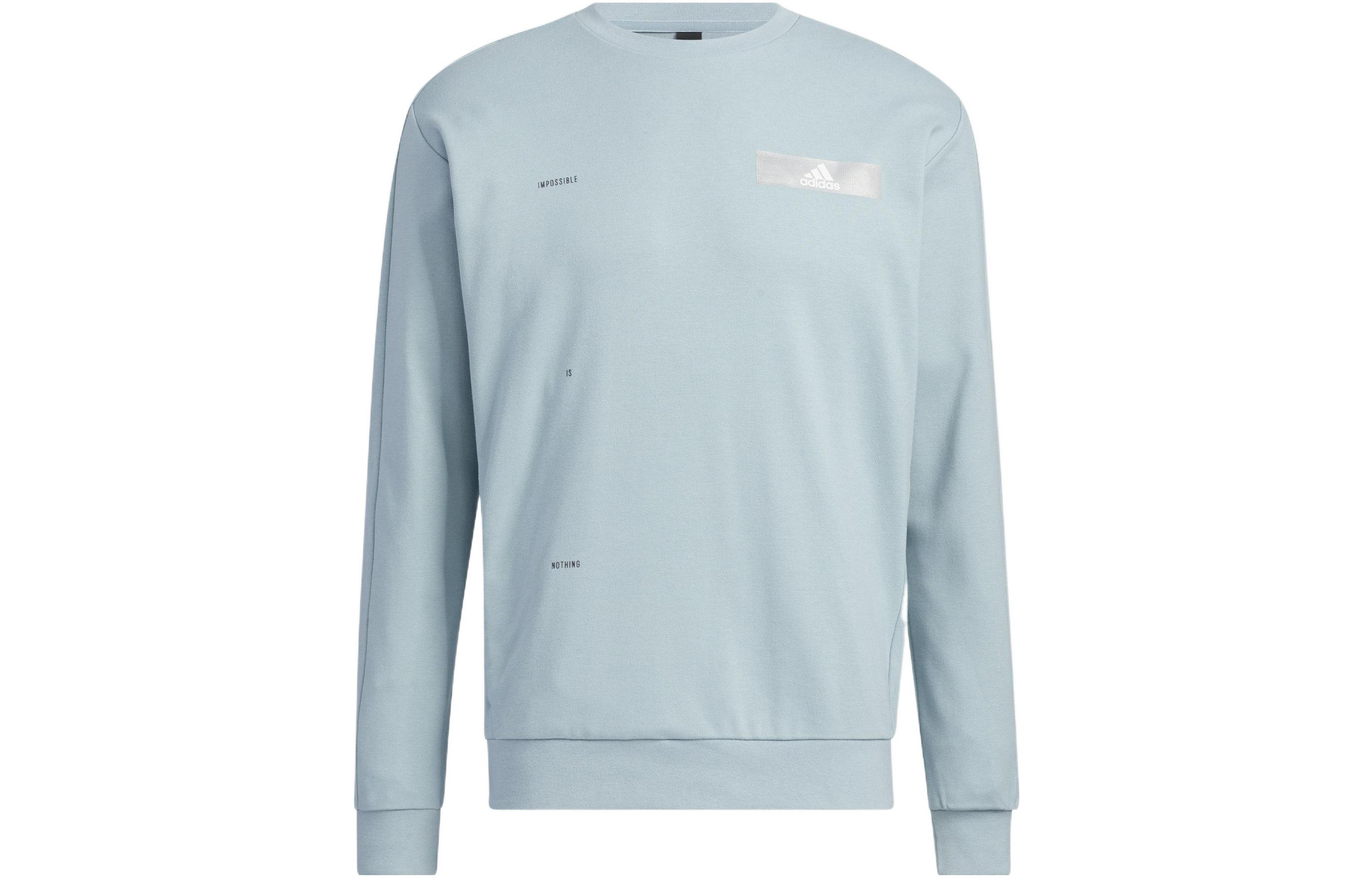 adidas Logo Graphic Pullover Sweatshirt Men’s Blue HY5849