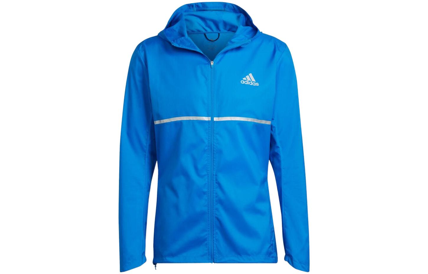adidas Logo Graphic Solid Hoodie Jacket Japan Edition Blue HB7426