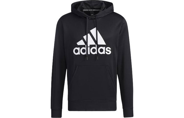 adidas Logo Graphic Vintage-Style Pullover Hoodie Black () GN0827