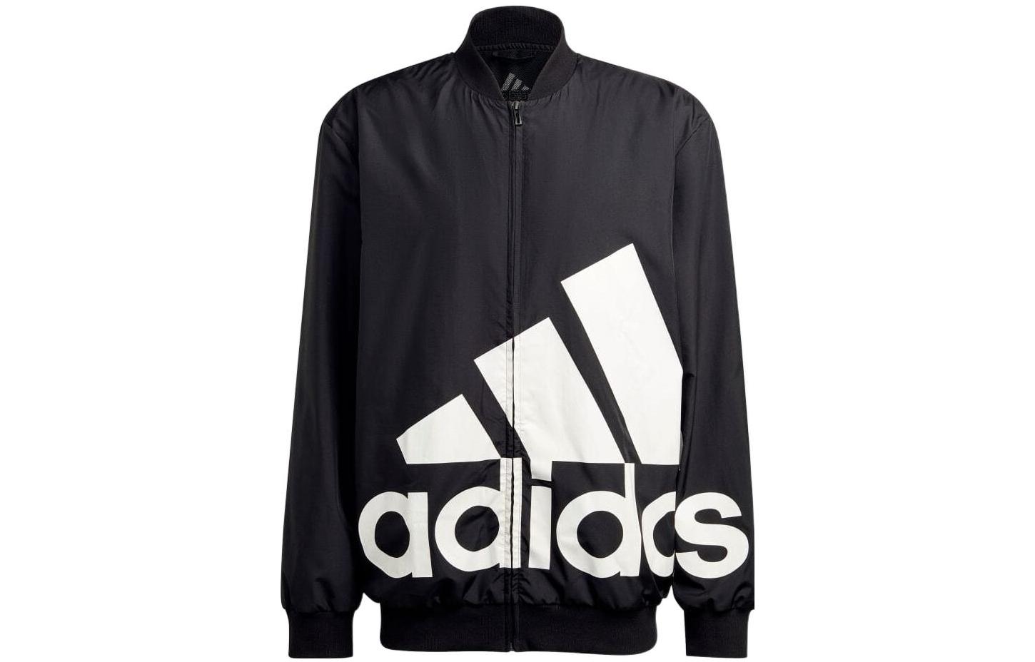 adidas Logo Graphic Zip Jacket Black HL6923
