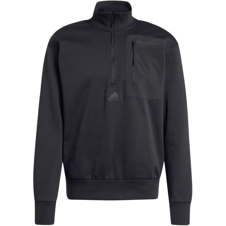adidas Logo High Neck Pullover Sweatshirt Black IY1526