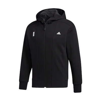 adidas Logo Hooded Jacket Black GM4457