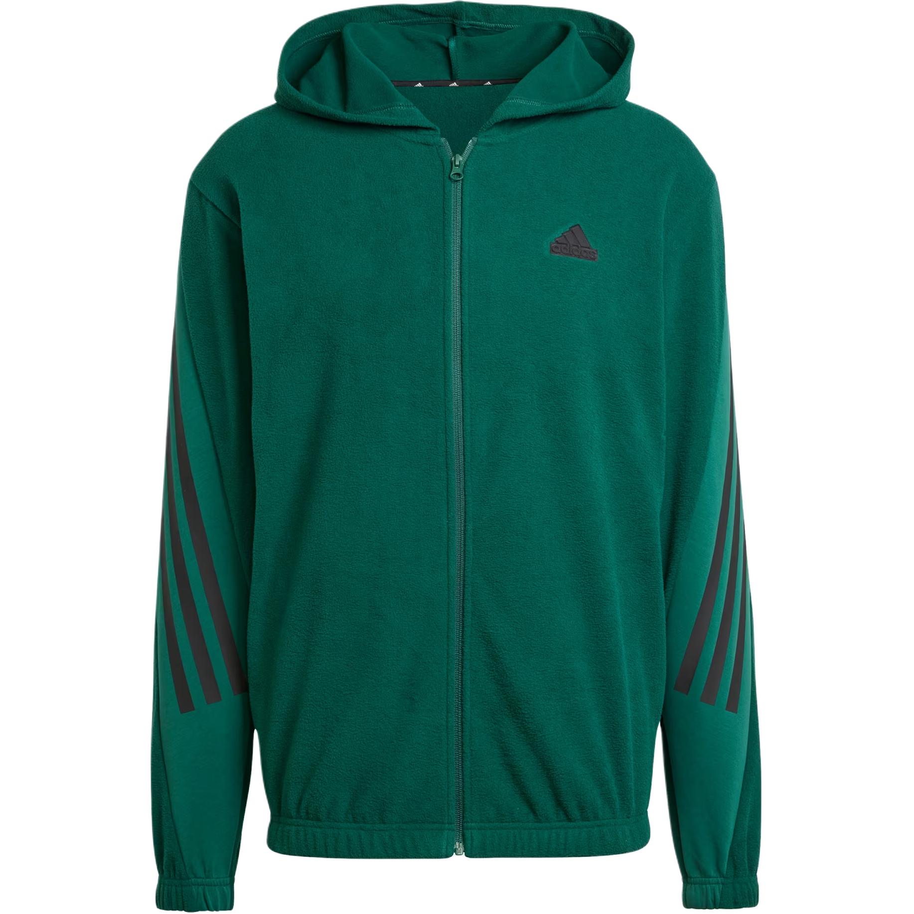adidas Logo Hooded Jacket with Side Pockets in Collegiate Green IW6079
